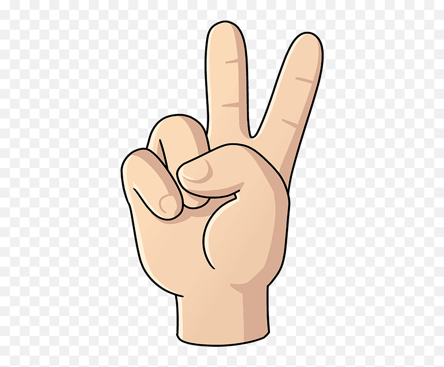How To Draw The Peace Sign - Really Easy Drawing Tutorial Sign Language Emoji,Hi Five Emoji
