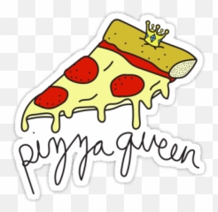 pink Pizza Queen Meme - Stickers Tumblr Png Clipart Emoji