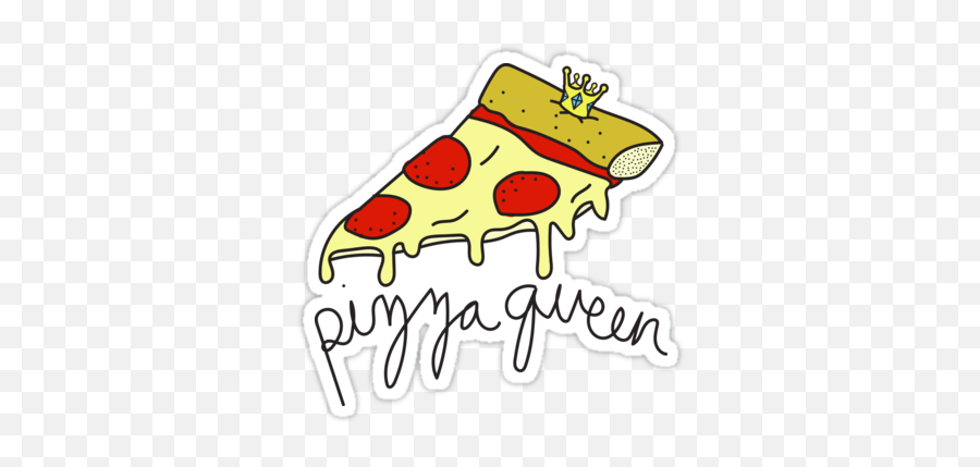 Pink Pizza Queen Meme - Stickers Tumblr Png Clipart Pizza Queen Sticker Emoji,Pizza Emoji Png