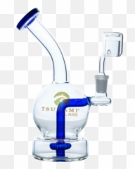 Tsunami Simple Showerhead Dab Rig with Banger - Emoji