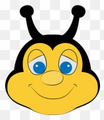 Bee Face Clipart - Bee Face Clipart Emoji,Bee Emoticon