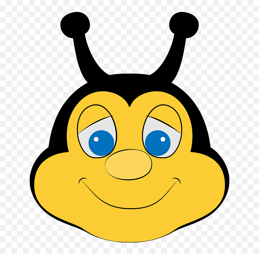 Bee Face Clipart - Bee Face Clipart Emoji,Bee Emoticon