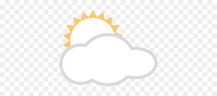 White Sun Behind Cloud Emoji For Facebook Email Sms - Partly Cloudy Emoji Transparent,Sun Emoji