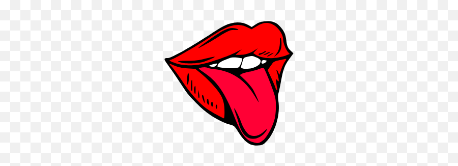 Gtsport - Red Pop Art Mouth With Tongue Hanging Out Emoji,Tongue Licking Emoji