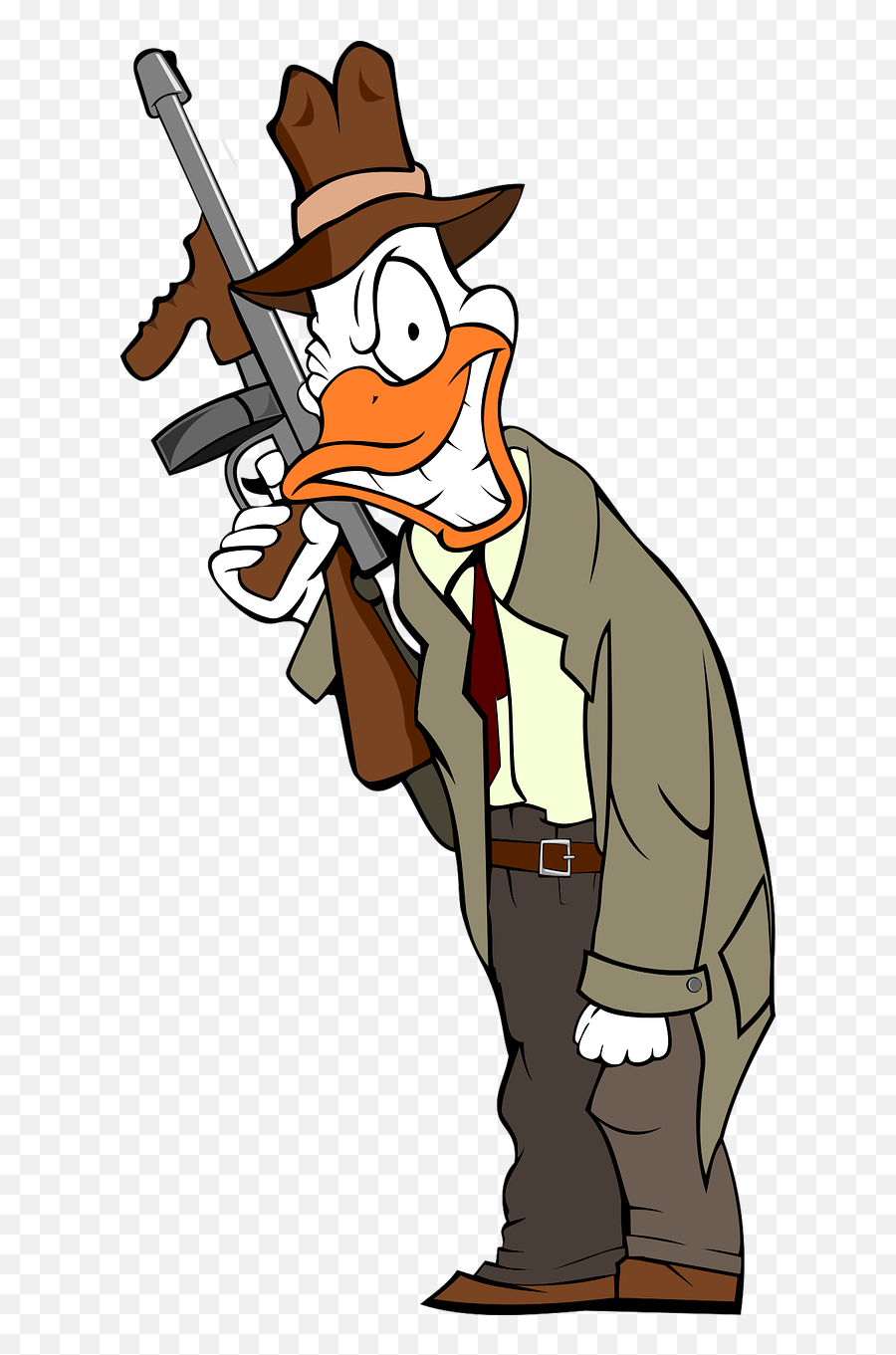 Beak Cartoon Crime Duck Fbi - Gangster Cartoon Bird Emoji,Money Wings Emoji