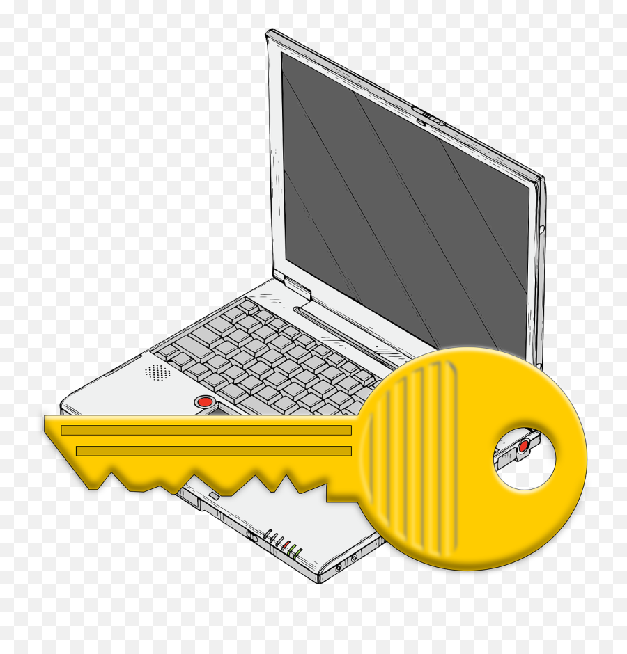Access Computer Key Laptop Notebook - Laptop Clip Art Emoji,Music Note Book Emoji
