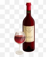 Birthday Wine Clipart - Glass Bottle Emoji