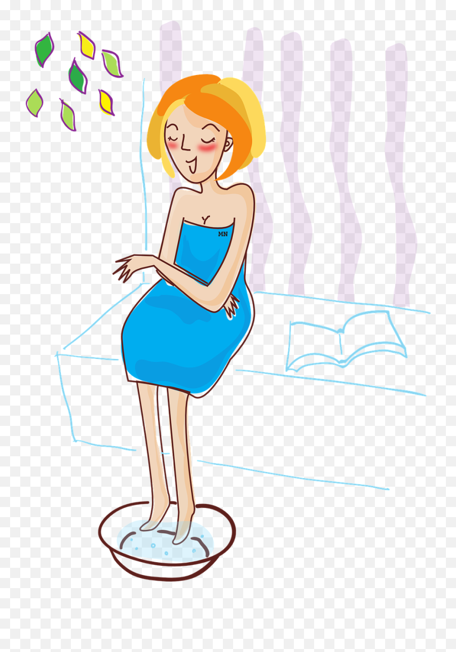 Foot Baths Womens Massage Onsen Hot - Cartoon Image Soak Foot Emoji,Hot Springs Emoji