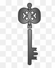 Skeleton Key Old - Grey Clip Art Emoji