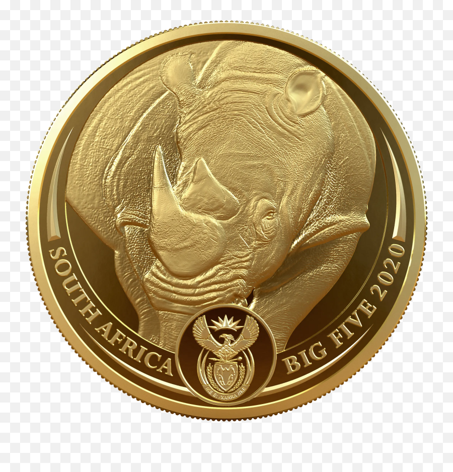 2020 R50 Big 5 Rhino 1oz Gold Proof - Big Five Rhino 1 Oz Emoji,Gold Coin Emoji