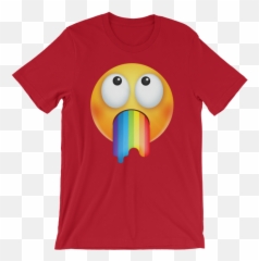 Emoji Puking Rainbows Short Sleeve - Jordan Myles Racist Shirt,The Puking Emoji
