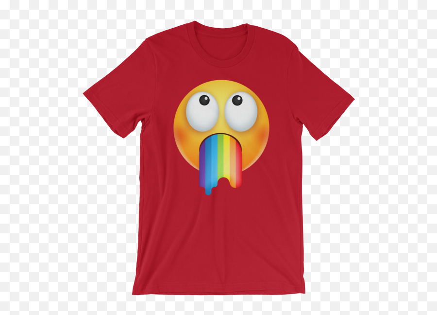 Emoji Puking Rainbows Short Sleeve - Jordan Myles Racist Shirt,The Puking Emoji
