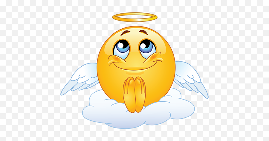 Angel Emoticon - Angel Smiley Face Emoji,Cute Emoticons