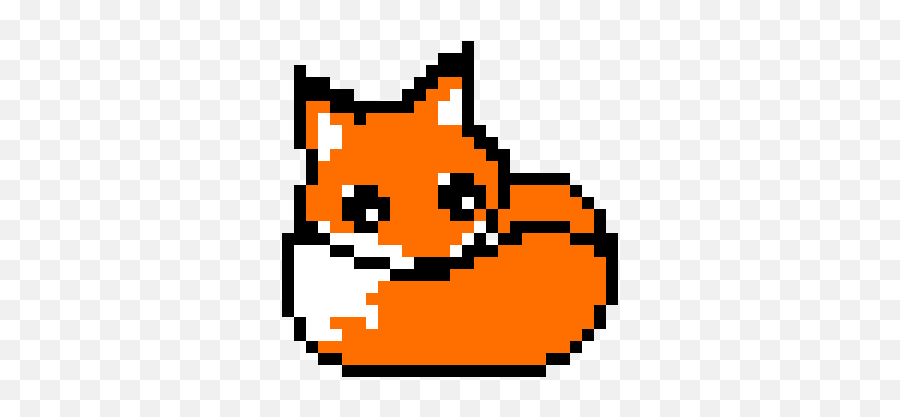 Pixilart - Cute Pixel Fox By Ilubaby Cute Pixel Art Fox Emoji,Fox Emoji
