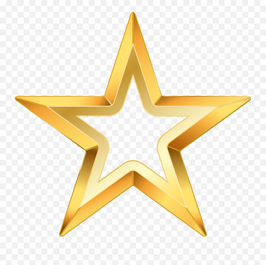 Gold Star Png Transparent Clip Art Image - Transparent Transparent Background Star Clipart Emoji,Gold Star Emoji Snapchat