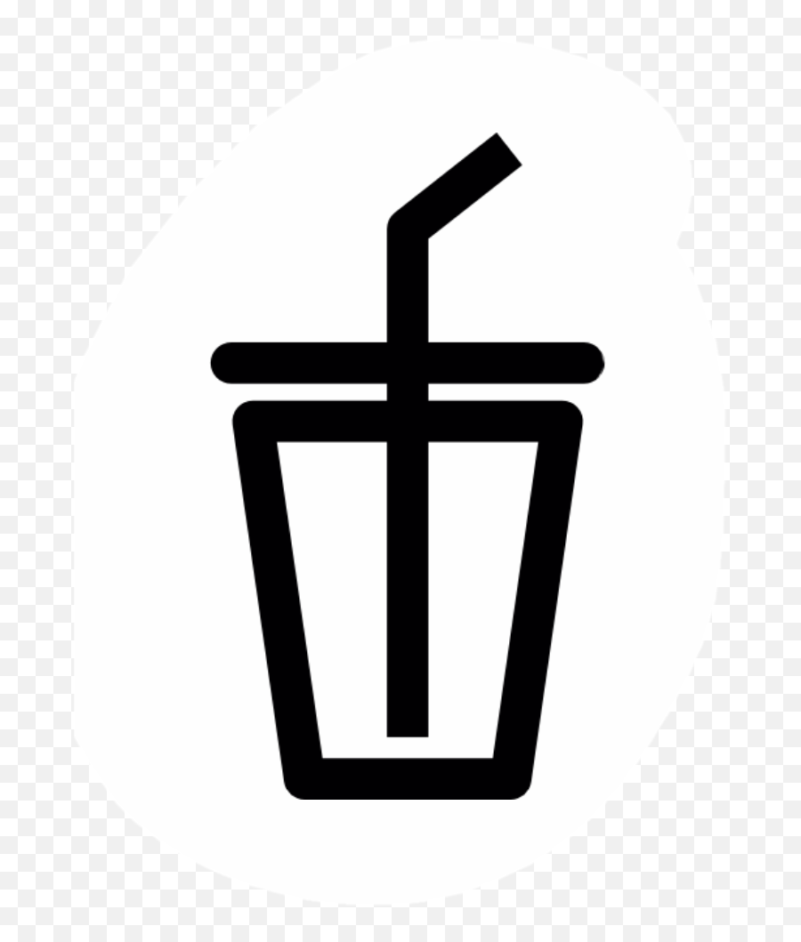 Food - Drink Icon Black And White Emoji,Boba Emoji