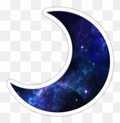 Galaxy Crescent Moon Stickers by rileyr21 Redbubble - Tattoo Emoji