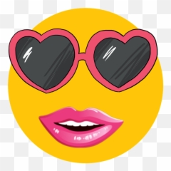 Emoji Emotions Face Lips Sun Glasses - Emoji,Sun Emoji