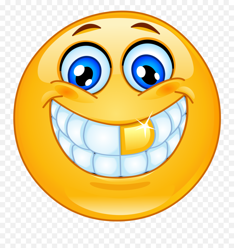 Gold Tooth Emoji Decal - Big Smiley Face,Gold Emoji