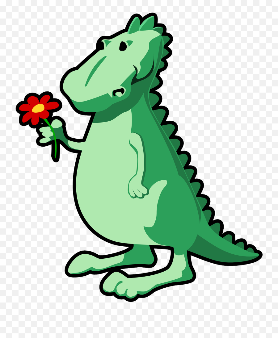 Dino Dinosaur Dragon Flower Tale - Love Dinosaurs Emoji,Muscle Emoticon