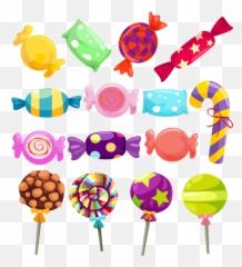 Balloon Party Clipart - Cane Candy Vector Png Emoji,Emoji Lollipops
