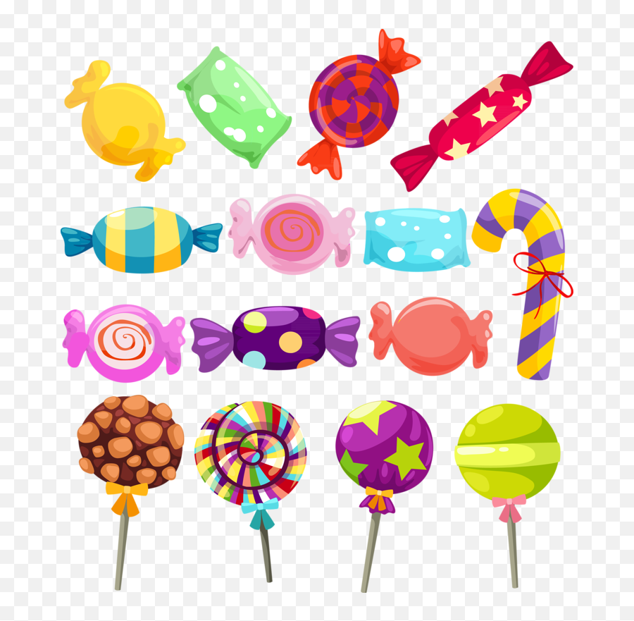 Balloon Party Clipart - Cane Candy Vector Png Emoji,Emoji Lollipops