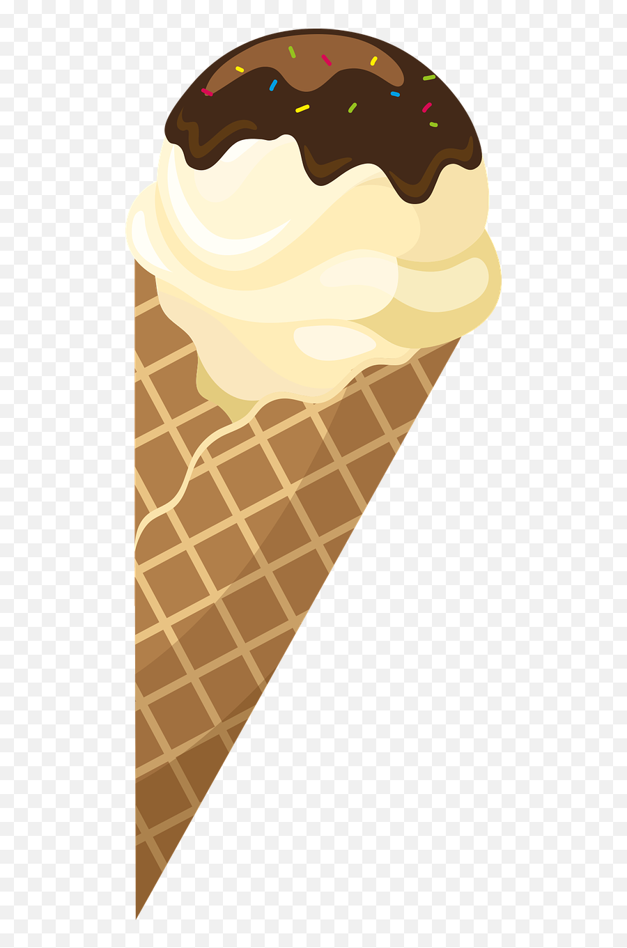 Ice Ice Cream Waffle Dessert Summer - Cartoon Mango Ice Cream Emoji,Emoji Chocolate Ice Cream