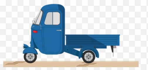 Cartoon Blue Truck - Piaggio Ape Png Emoji,Car Emoji
