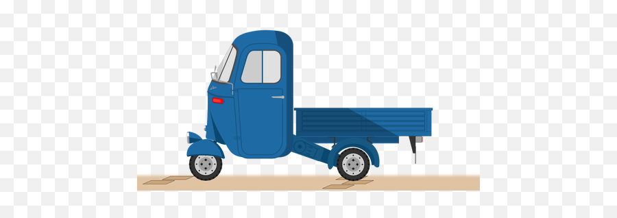 Cartoon Blue Truck - Piaggio Ape Png Emoji,Car Emoji