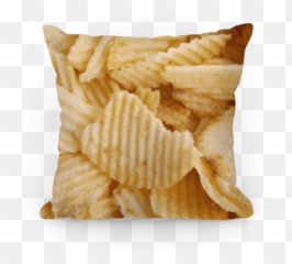 Potato Chip Pillow Throw Pillow - Potato Chip Shaped Pillow Emoji,Potato Chip Emoji