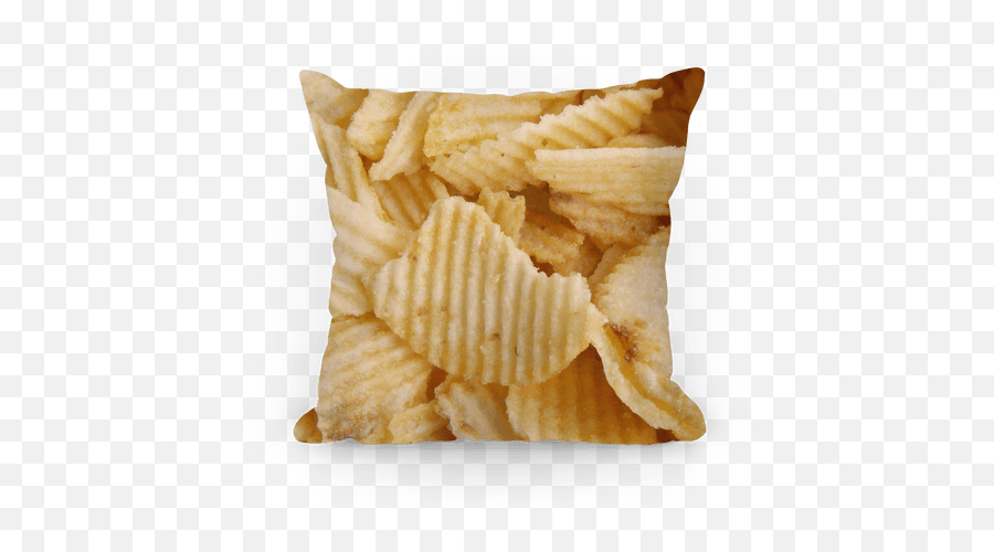 Potato Chip Pillow Throw Pillow - Potato Chip Shaped Pillow Emoji,Potato Chip Emoji