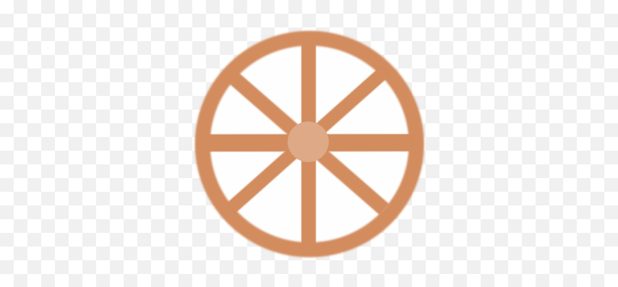 Cart Wheel In Orange Color - Areas Related To Circles Introduction Emoji,Golf Cart Emoji