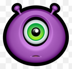 Avatar Alien Cyclops Emoticon - Purple Monster Icon Emoji