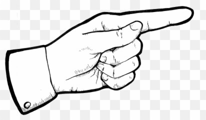 Pointing Finger Clipart - Hand Art Emoji