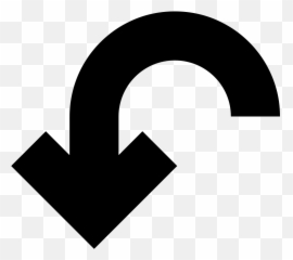 Lightning Clipart Curved - Arrow Pointing Down Emoji