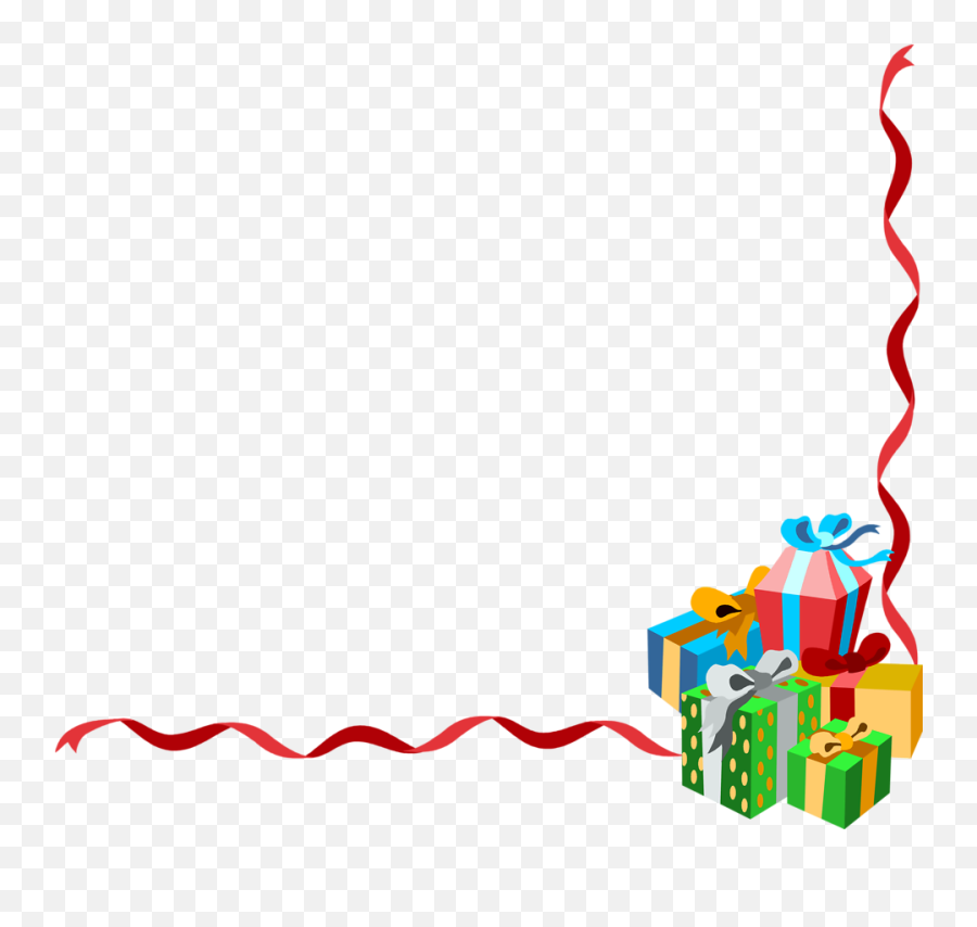 Christmas Gift Border Vector Stock - Christmas Present Border Clipart Emoji,Christmas Gift Emoji