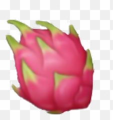Fruit Fruits Pink Green Dragon Nature Emoji Emojisticke - Dragon Fruit Emoji,Nature Emoji