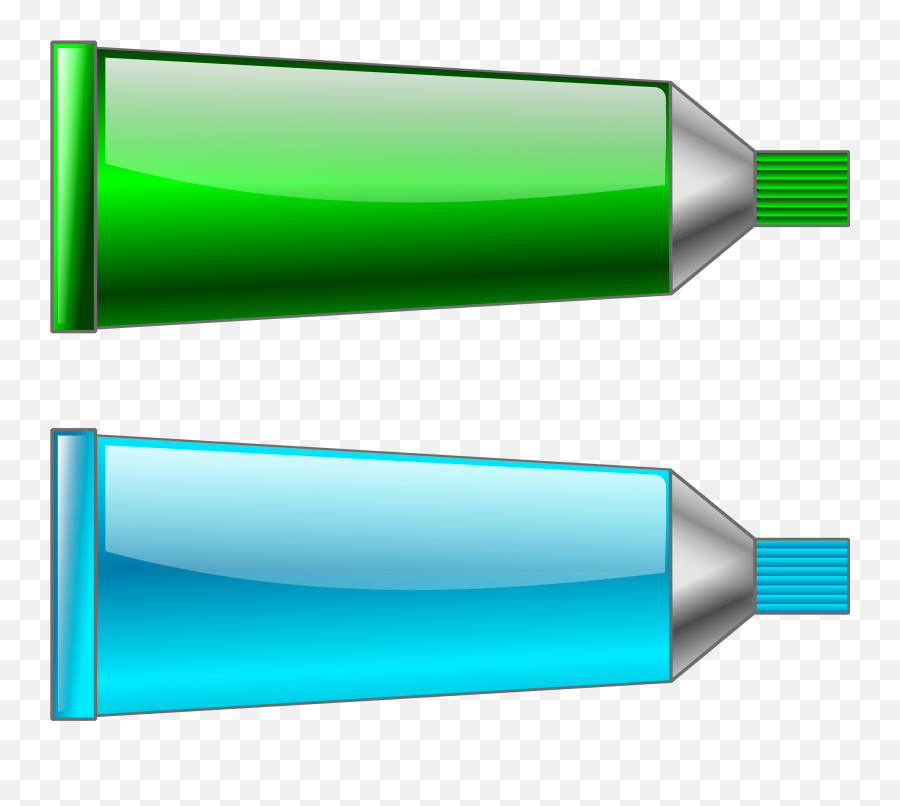 Blue And Green Tubes Of Toothpaste Clipart Free Image - Tube Clipart Toothpaste Png Emoji,Test Tube Emoji