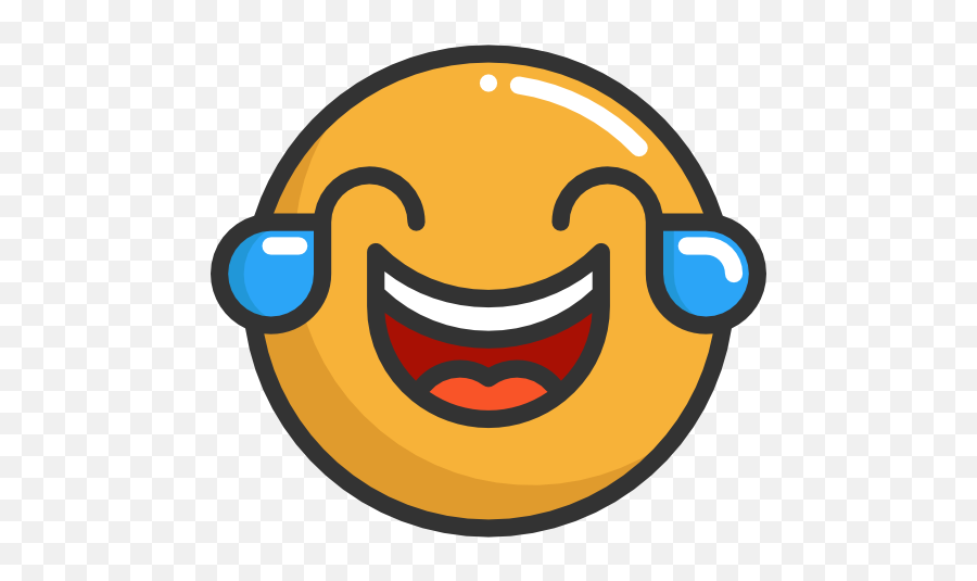 Feelings Smileys Laughing Emoticons Emoji Icon - Alegria Emoji,Laughing Face Emoji