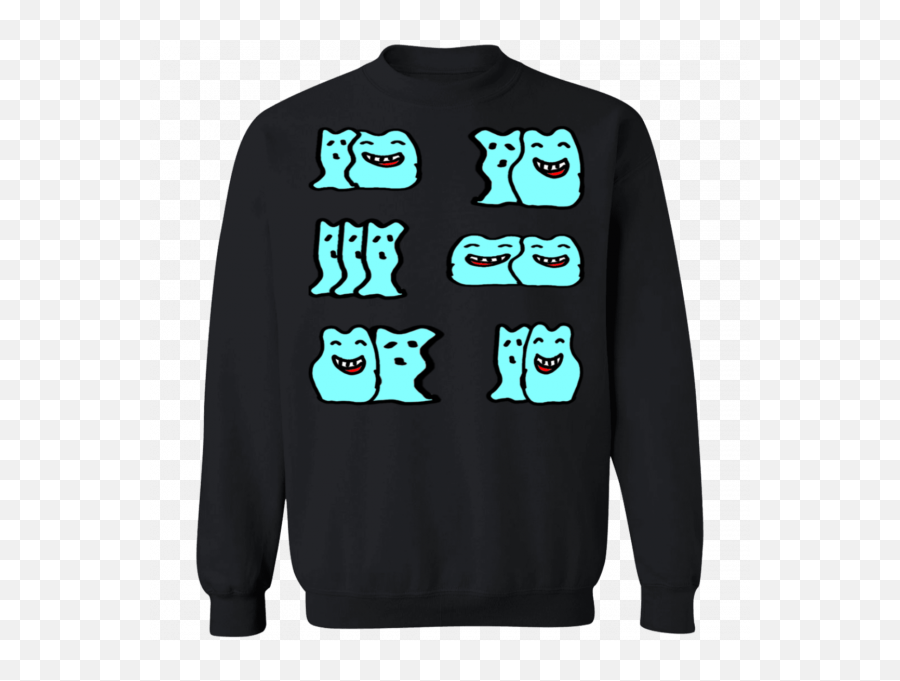 Aqua Cat Ghost Emoji Set Halloween Classic T - Shirt Sweater,Cat Emoji Set