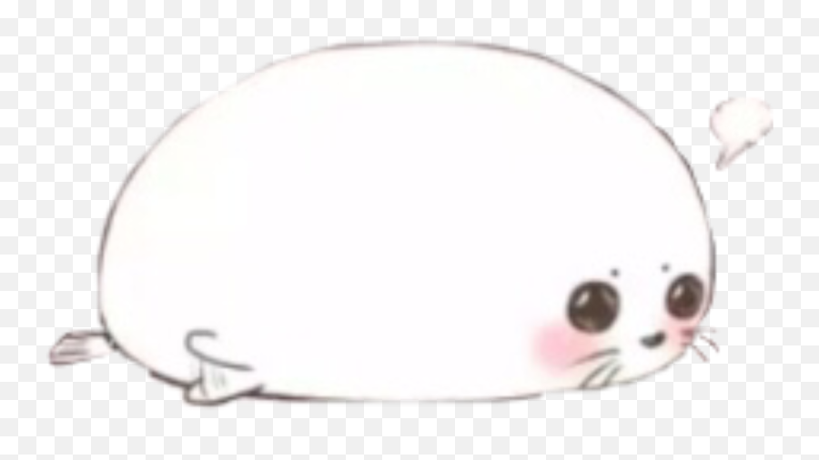 Think Thinking Seal Kawaii White Pink Sad Contemplating - Silver Emoji,Contemplating Emoji