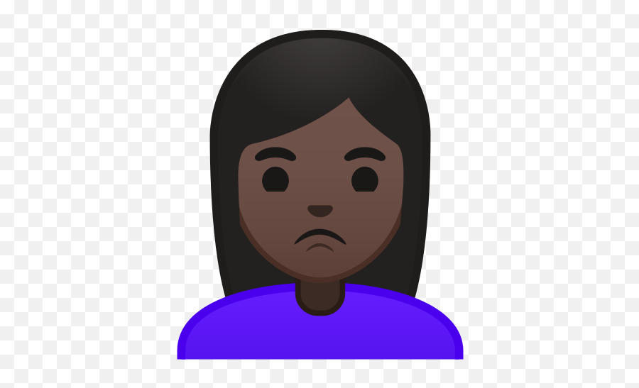 Person Pouting Emoji With Dark Skin - Woman Office Worker Emoji Dark,Pouting Emoji