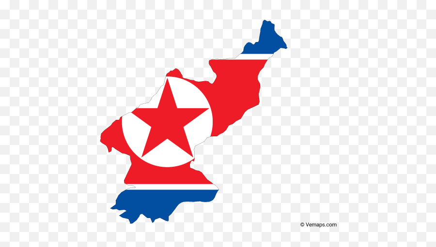 Free Vector Maps - North Korea Flag Map Emoji,North Korean Flag Emoji