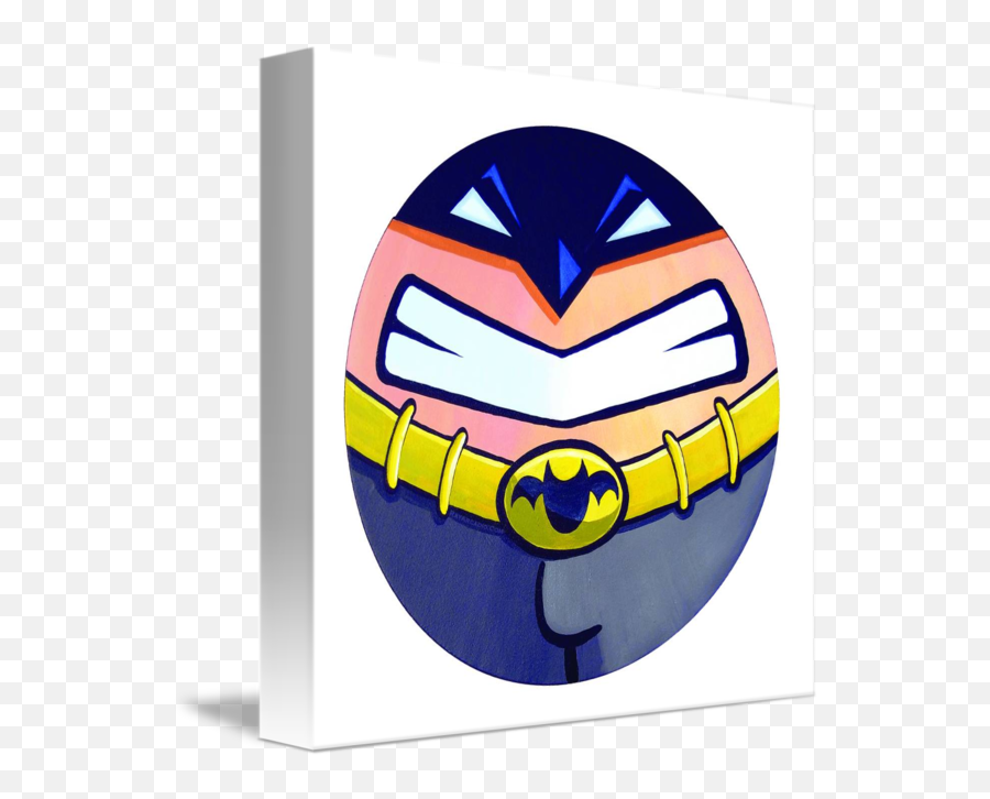 Round Bat Man By Ray Arcadio - Small Group Emoji,Batman Emoticon
