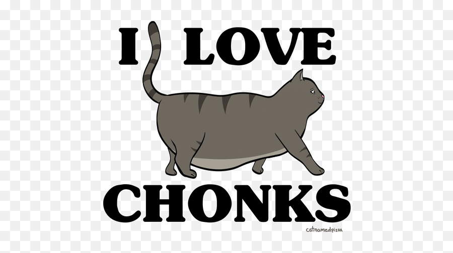 Fat Cat Pizza - Chonky Cat Gif Emoji,Cat Heart Emoji Meme