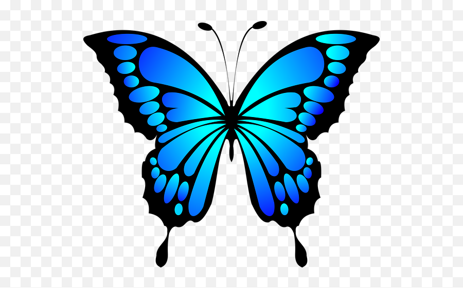 Free Image - Butterfly Clip Art Blue Emoji,Butterfly Emoji Iphone