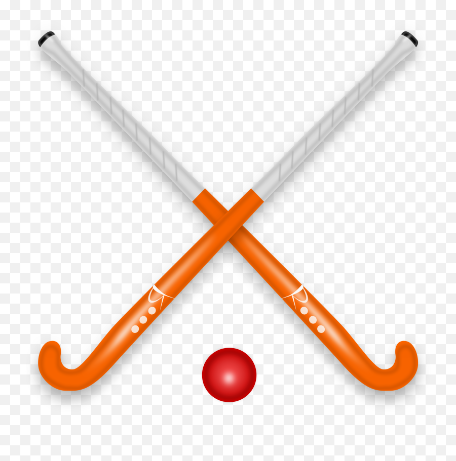 Hockey Stick And Ball Clipart - Field Hockey Hockey Cartoon Emoji,Hockey Stick Emoji