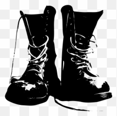 Boots Black Fashion - Combat Boots Clipart Emoji,Emoji Converse Shoes