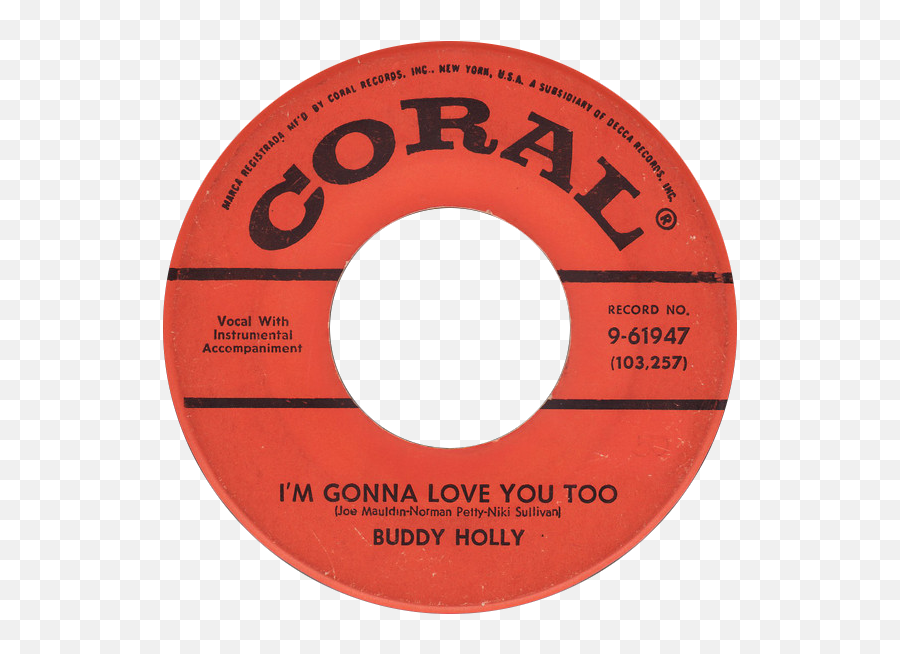 M Gonna Love You Too - Buddy Holly Emoji,Vinyl Record Emoji