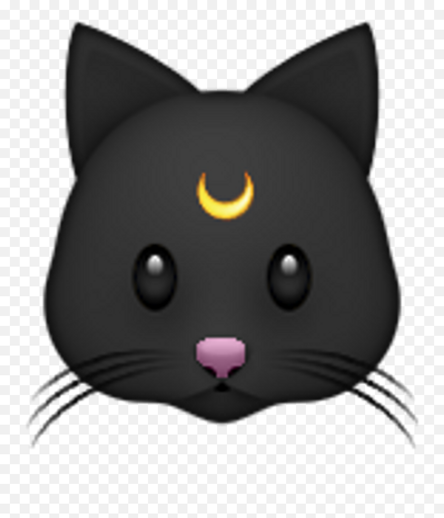 Emoji Emojis Cat Kitty Sailormoon Luna Freetoedit - Transparent Black Cat Emoji,Black Cat Emoji